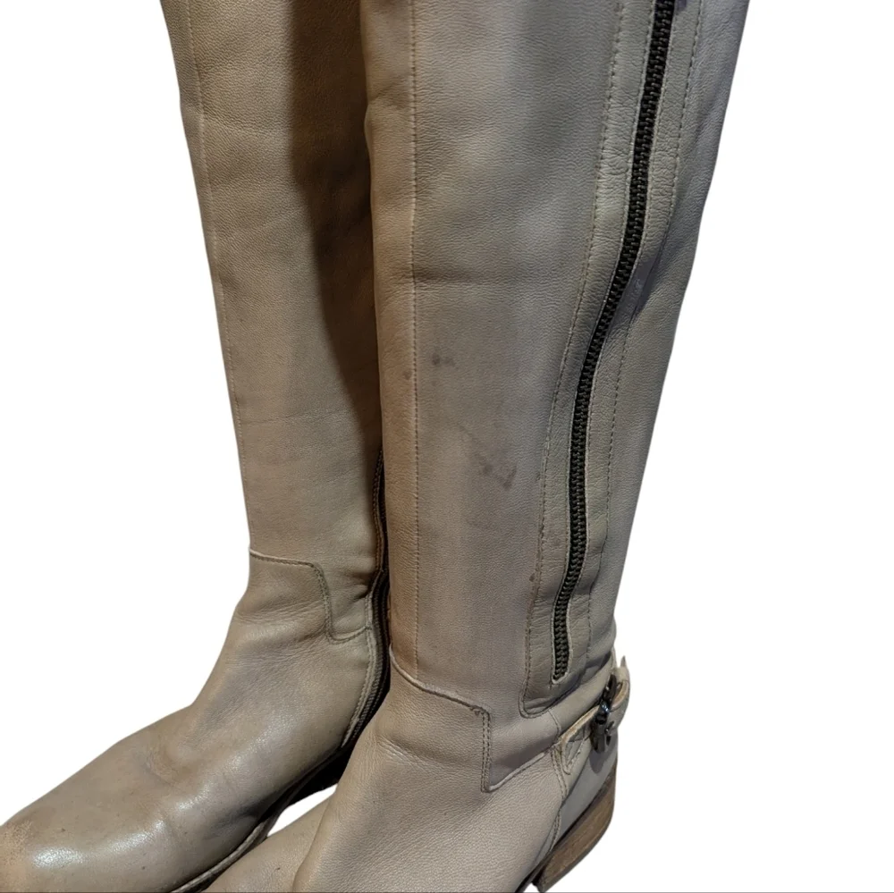 STEVEN by Steve Madden Sabra Knee-high Boot Ivory Taupe size 7.5